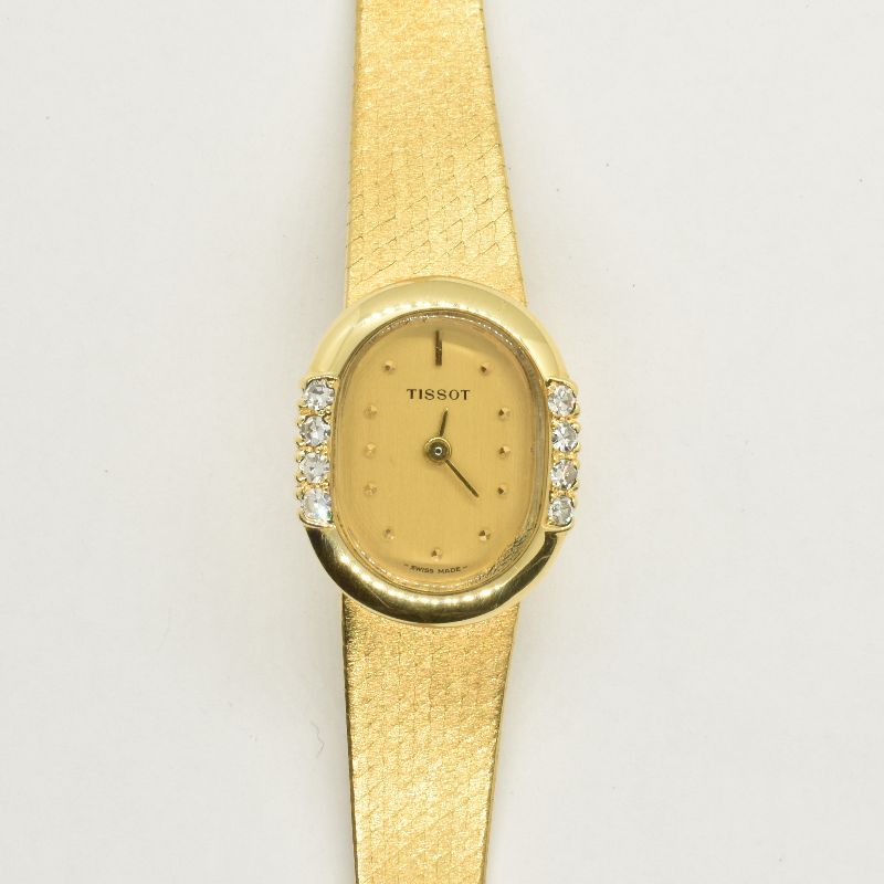 tissot de mujer con 8 brillantes (18 k)