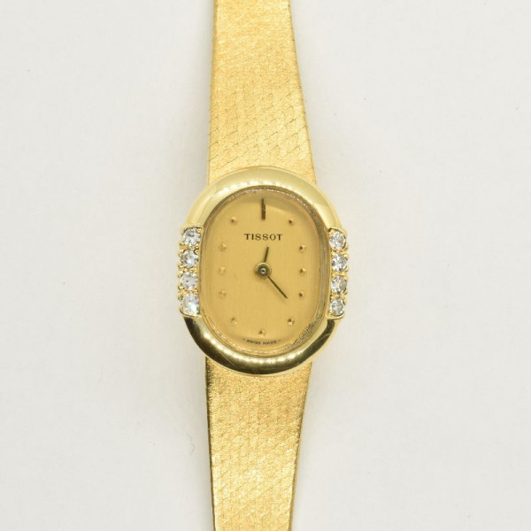 tissot de mujer con 8 brillantes (18 k)